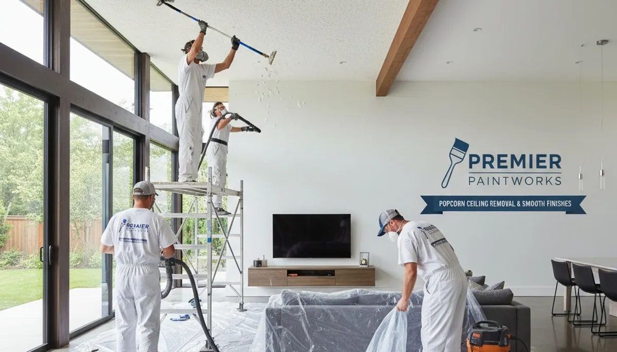 Professional popcorn ceiling removal in Brandon, FL for smooth modern home ceilings