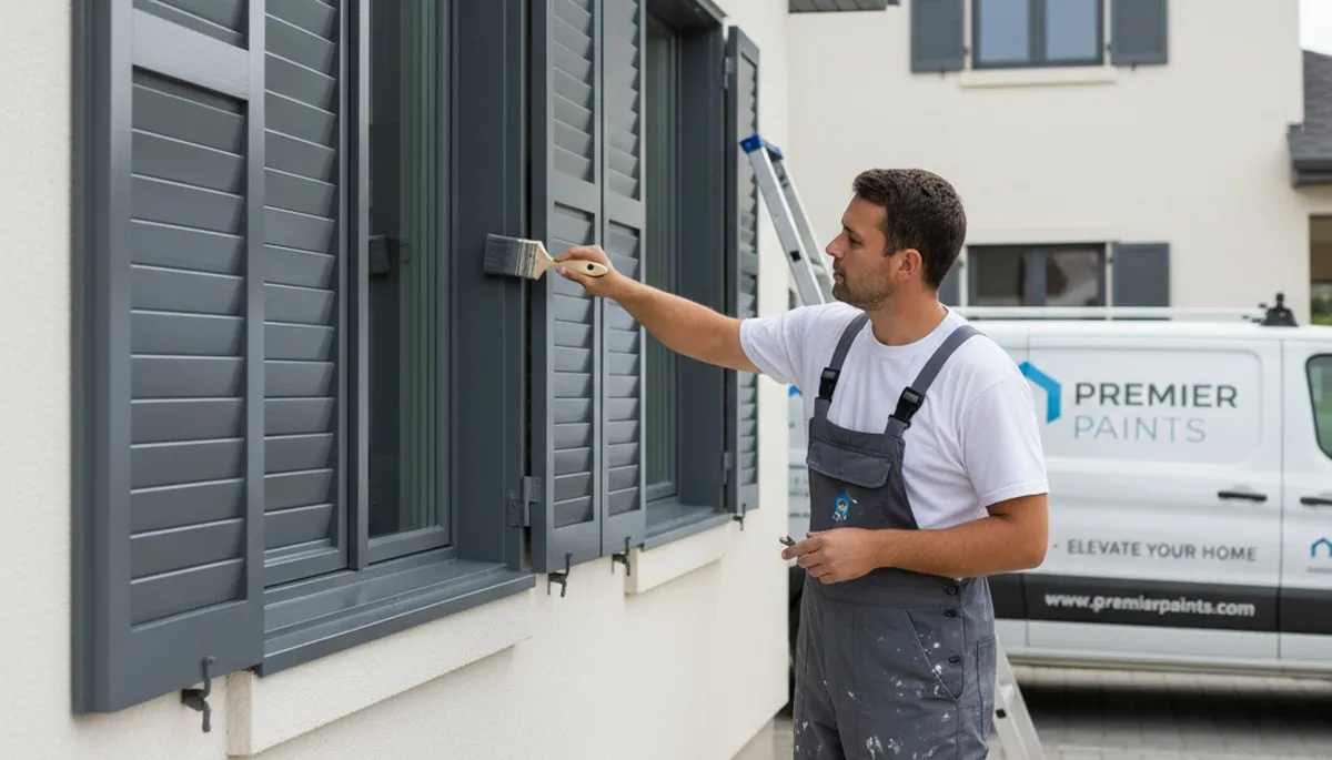 Professional shutter painting in Brandon, FL restoring exterior color and curb appeal