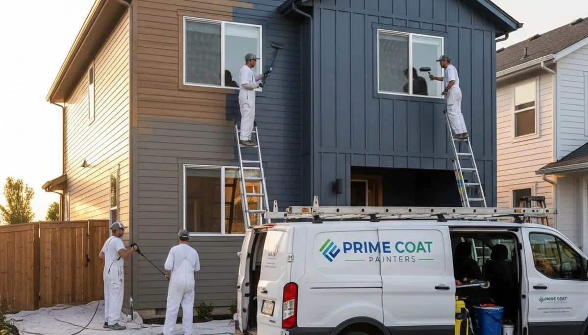 Professional siding painting on a home exterior in Brandon, FL by expert local painters